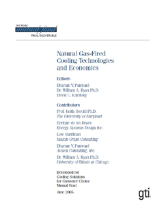 Natural Gas-Fired Cooling Technologies & Economics
